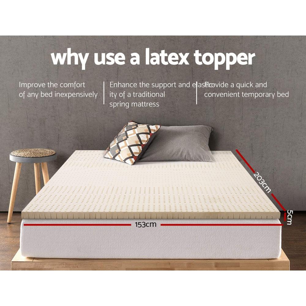 Giselle Bedding | Latex Mattress Topper | 7-Zone | 5cm | Queen - Image 3