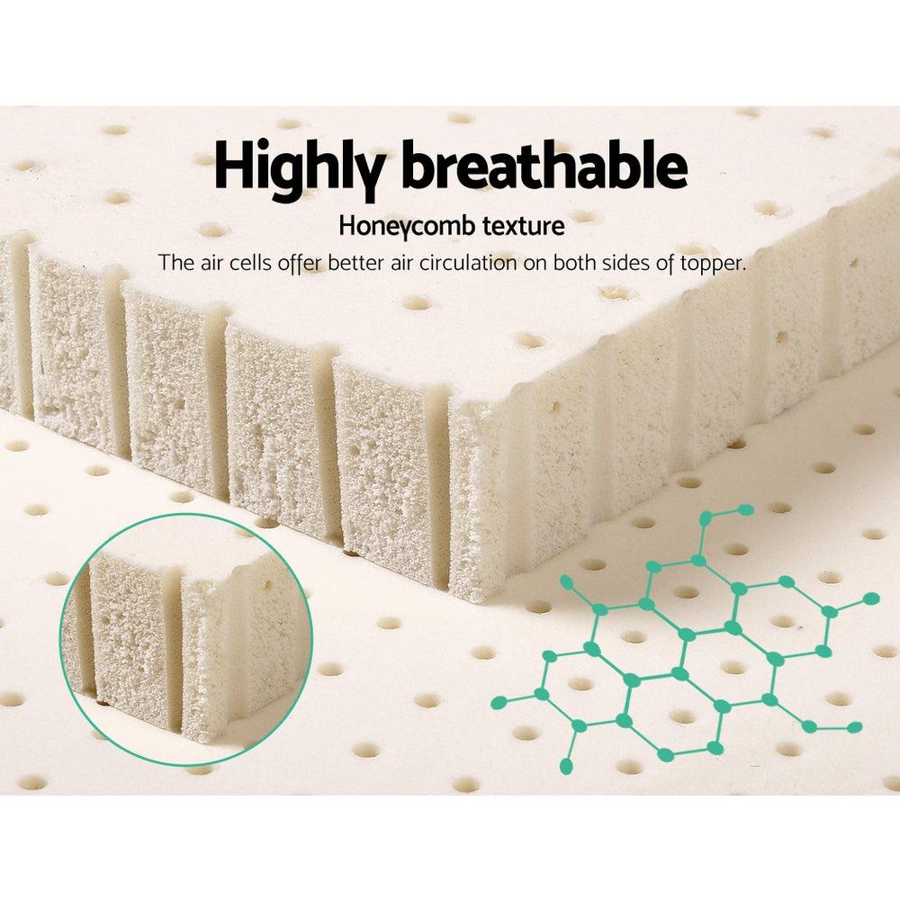 Giselle Bedding | Latex Mattress Topper | 7-Zone | 5cm | Queen - Image 5
