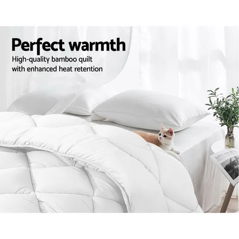 Giselle Bedding | Bamboo Microfibre Quilt | 800GSM | Winter | Queen - Image 4