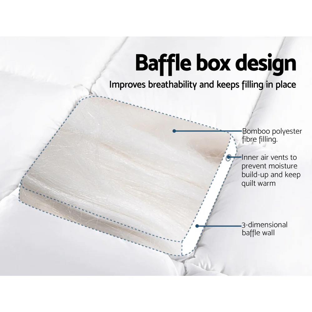 Giselle Bedding | Bamboo Pillowtop Mattress Topper | 5cm | Double - Image 4