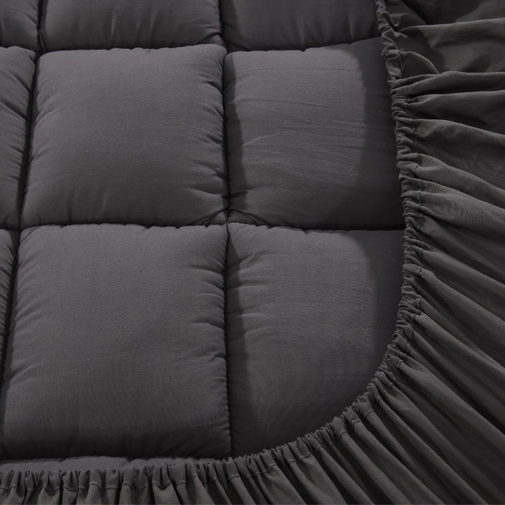 Giselle Bedding | Charcoal Bamboo Pillowtop Mattress Topper | 5cm | King Single - Image 4