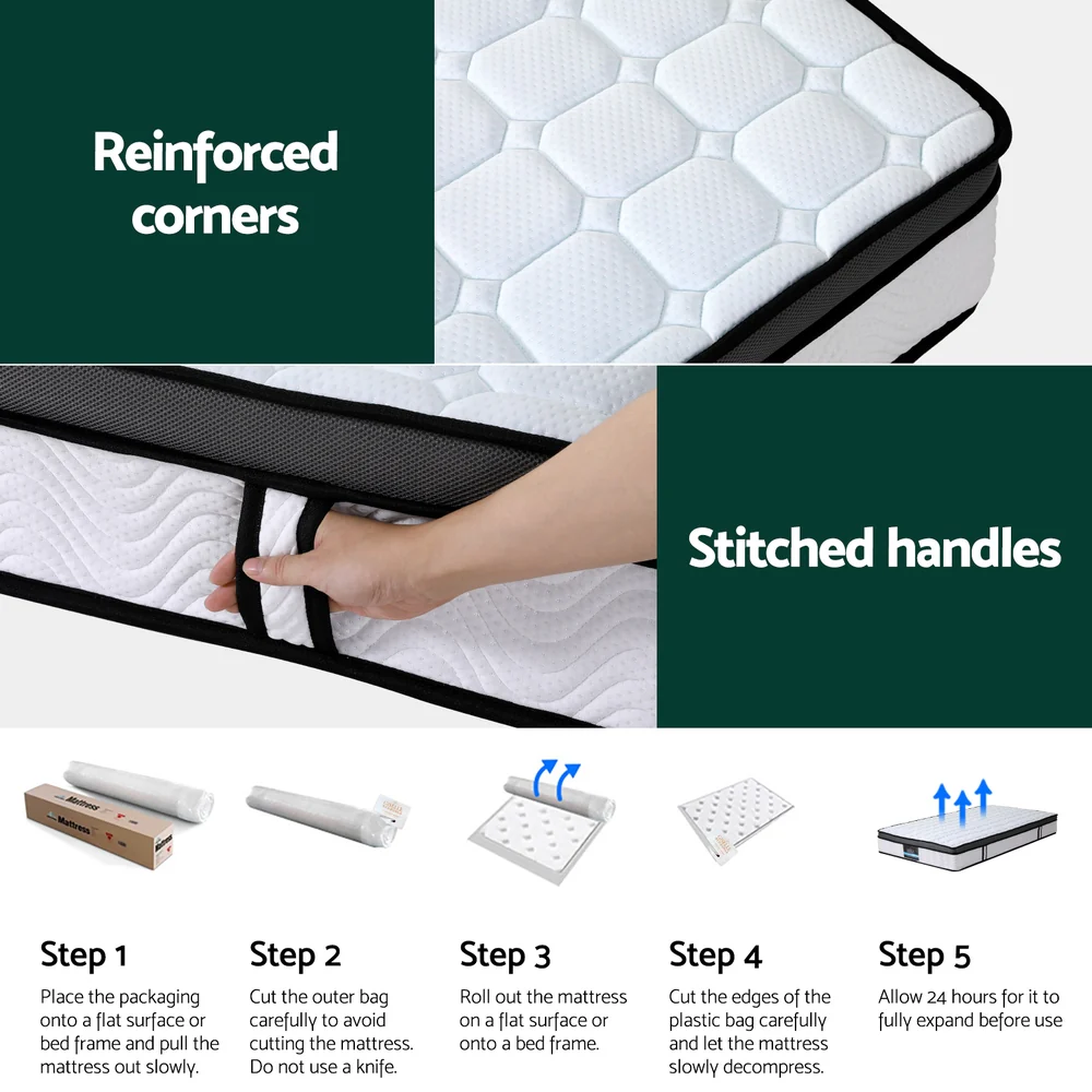 Giselle Bedding | Cool Gel Memory Foam & Bonnell Spring Mattress | 25cm | Single - Image 7