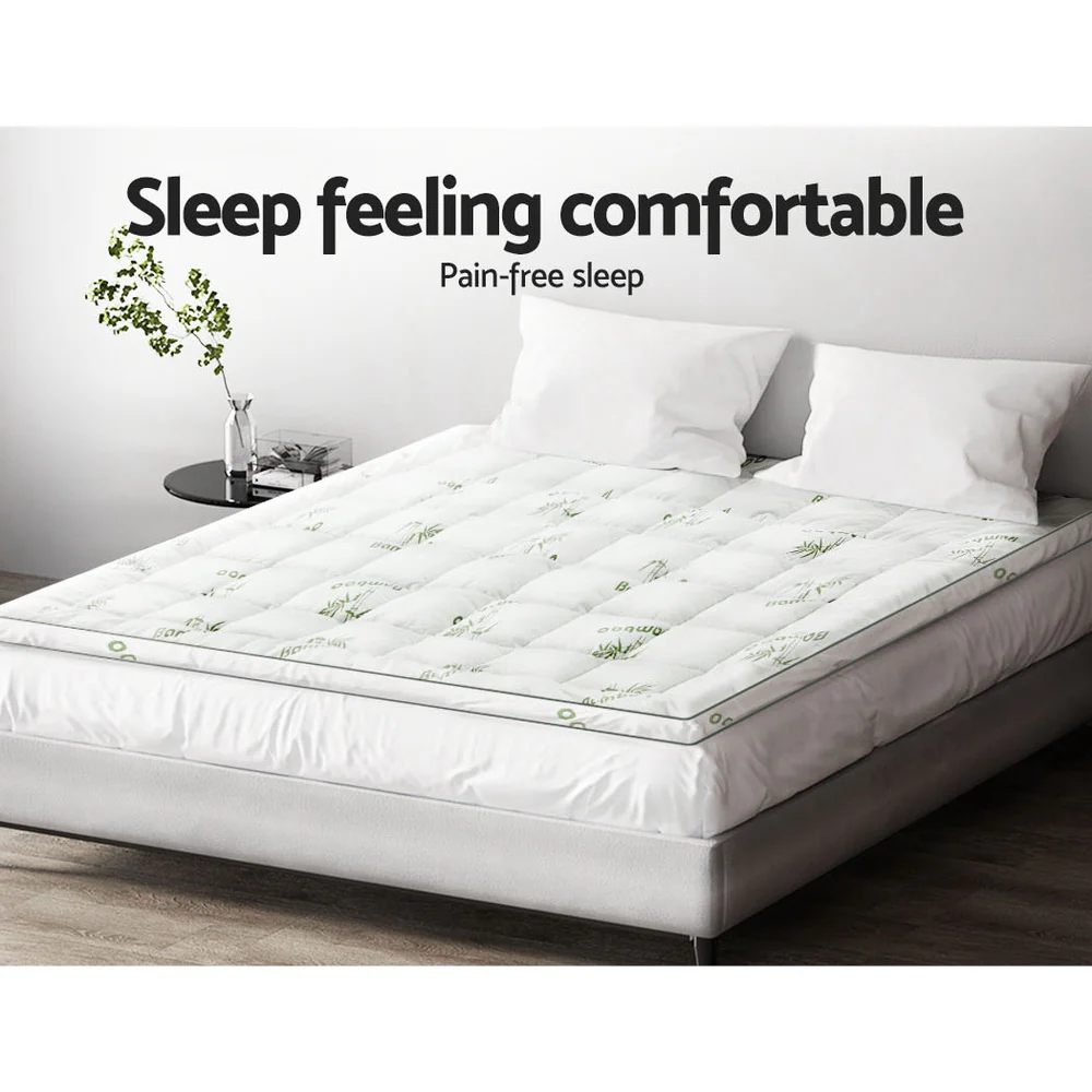 Giselle Bedding | Bamboo Cover Pillowtop Mattress Topper | 5cm | Single - Image 5