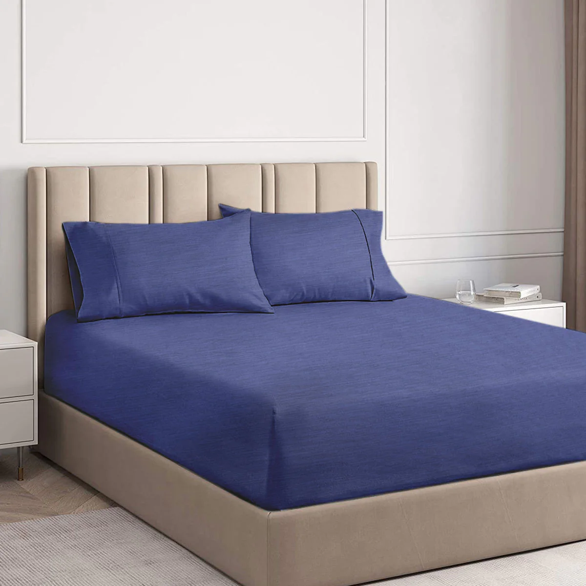 Ramesses | Cooling Bamboo Combo Set | 2000TC | Queen | Royal Blue