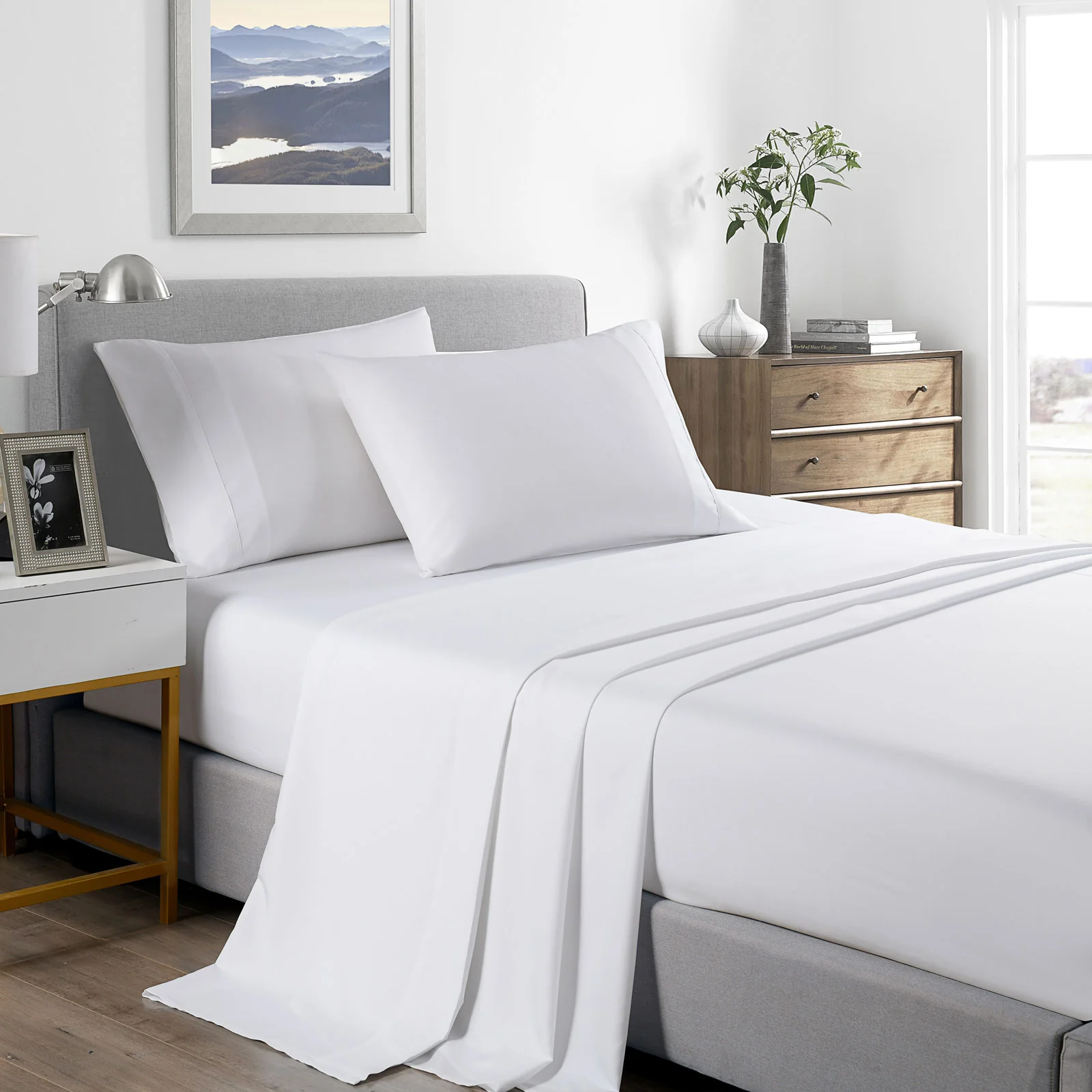 Royal Comfort | Bamboo Cooling Sheet Set | 2000TC | Queen | White