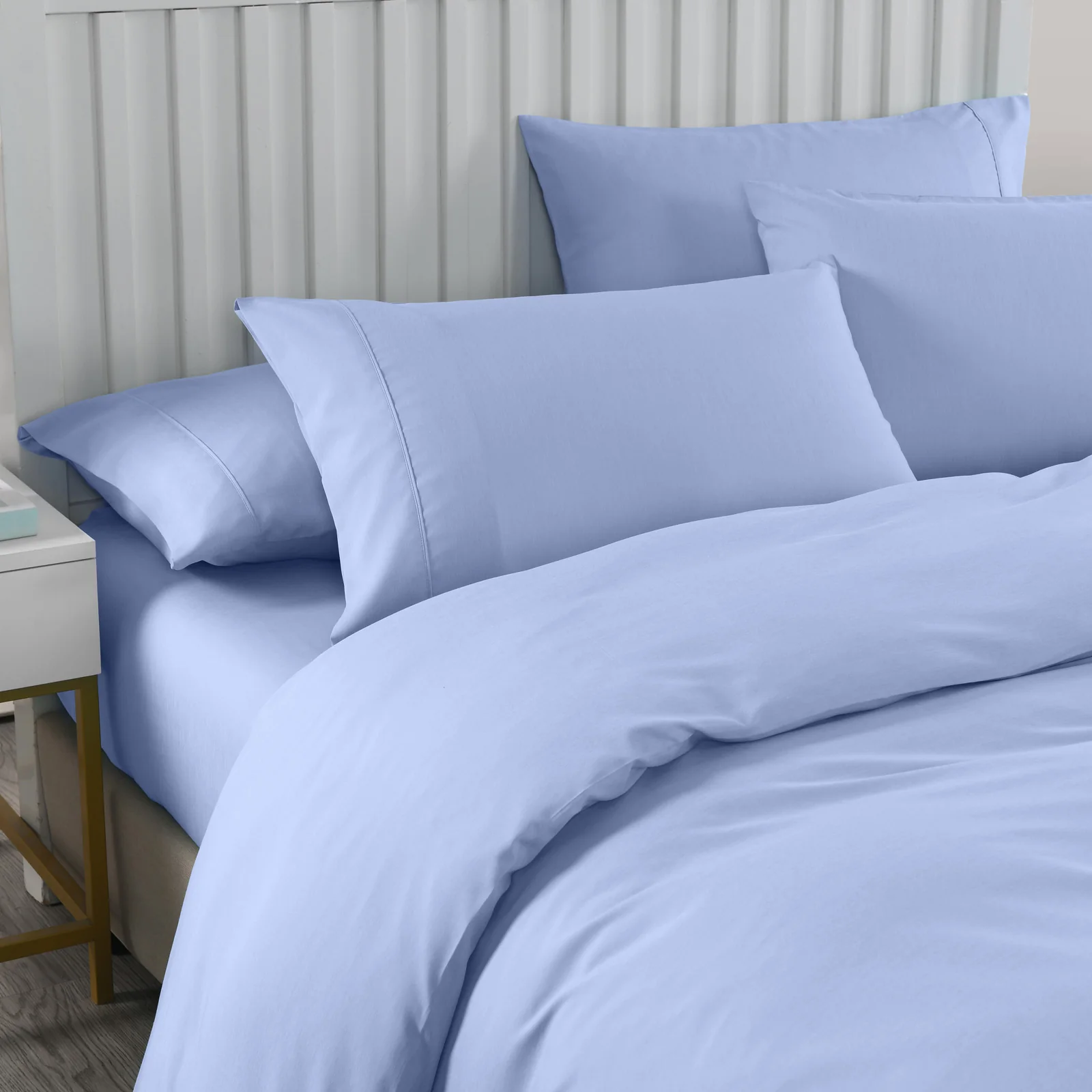 Royal Comfort | Bamboo Cooling Quilt Cover Set | 2000TC | King | Light Blue - Image 2