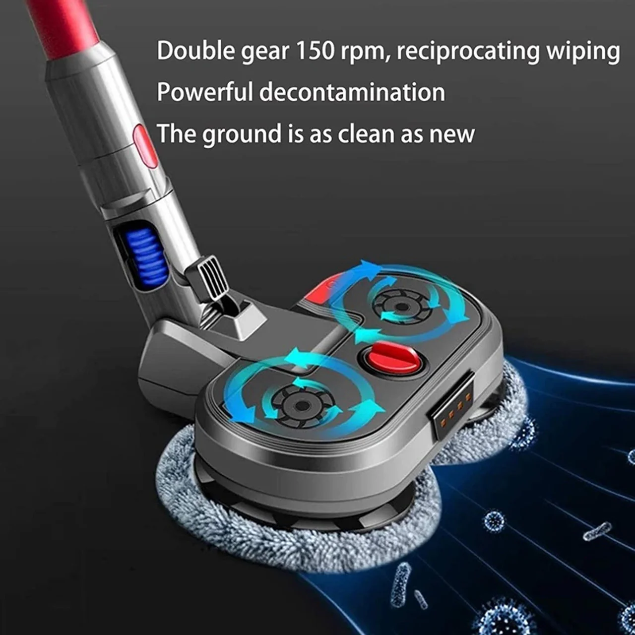 Mop & Vacuum Tool Compatible with Dyson V7, V8, V10, V11 & V15 Vacuum Cleaners - Image 4