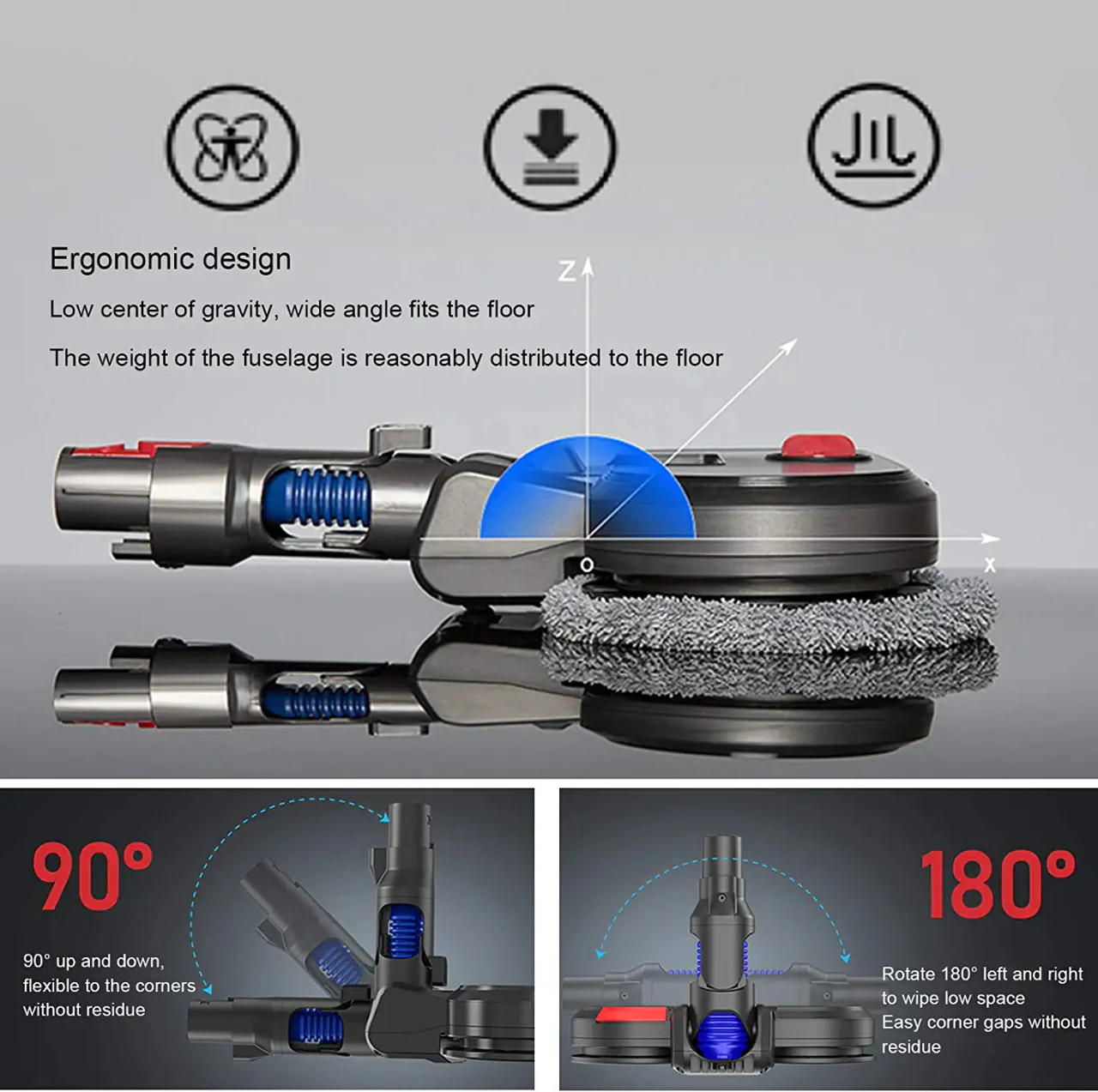 Mop & Vacuum Tool Compatible with Dyson V7, V8, V10, V11 & V15 Vacuum Cleaners - Image 6