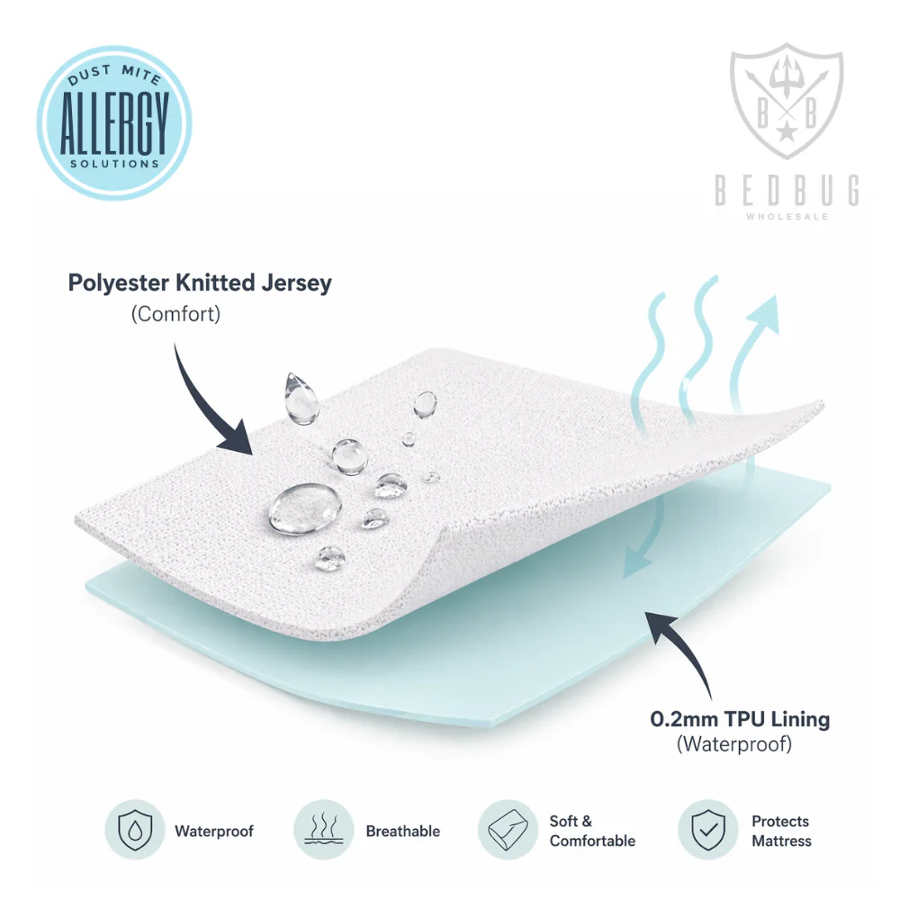 Cot Mattress Protector | Waterproof | Zippered Encasement - Image 3