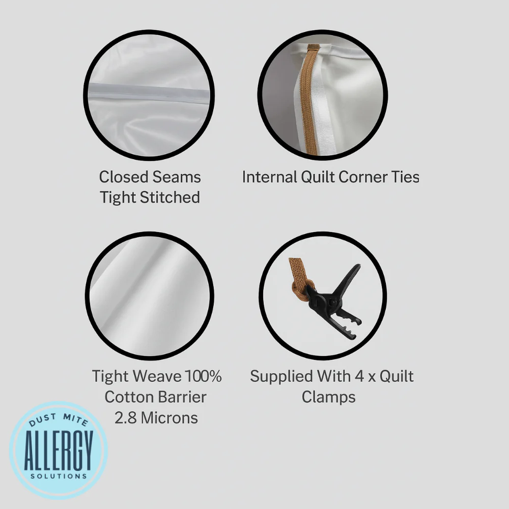 100% Cotton Dust Mite Quilt Protector & Doona Encasement - Image 5